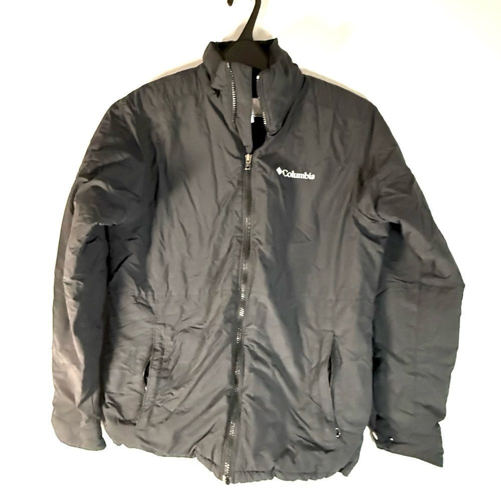 Columbia Sportswear Mens Jacket Small Black Insulated Lined Waterproof Zip